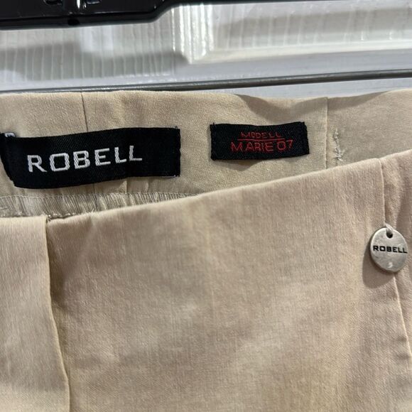 ROBELL MARIE 07 STRETCH CROPPED TROUSERS. BEIGE. - Picture 3 of 8